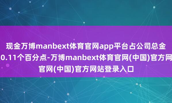 现金万博manbext体育官网app平台占公司总金钱比重下跌0.11个百分点-万博manbext体育官网(中国)官方网站登录入口