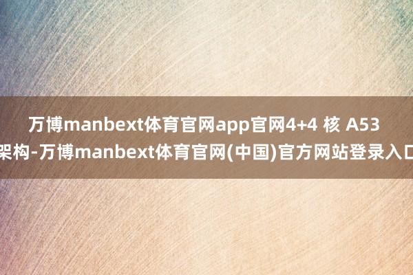 万博manbext体育官网app官网4+4 核 A53 架构-万博manbext体育官网(中国)官方网站登录入口